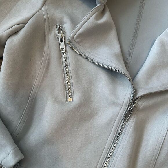 Lulu’s Better Believe It Vegan Suede Moto Jacket Size Small - Picture 5 of 11